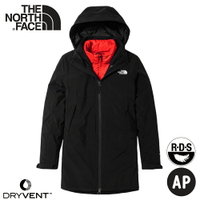 【The North Face 女 二件式防風透氣羽絨外套《黑/粉橘》】4NAI/保暖連帽外套/防潑水/休閒外套