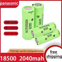 Original Panasonic 3.7V 18500 2040mAh ncr18500a toy flashlight 3.6V battery etc