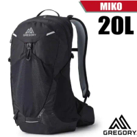 【GREGORY】MIKO 20L 多功能健行登山背包.透氣背網背包.適自助旅行登山健行/145275-9974 光學黑