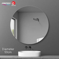 Fantasy Kaca Cermin Bevel Wastafel Modern Minimalis Frameless Mirror Cermin Kamar Mandi Boston NonBe