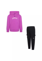 Jordan Girls Y2K Fleece Hoodie & Pants Set Black (Little Kids)