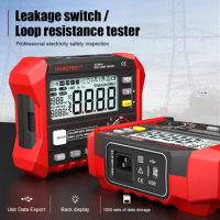 HT5910 Digital Resistance Meter Leakage Switch Tester 4.7 inch LCD Digital RCD/Loop Tester 1000 Data Storage Voltmeter