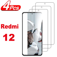 2/4Pcs Screen Protector Glass For Xiaomi Redmi 12 Tempered Glass Film
