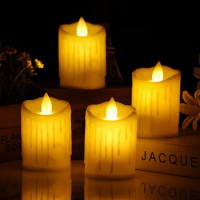1 PCS Simulation Flame Yellow Flicker Candle Lamp Vivid Flameless LED Electric Candles for Christmas Wedding Decoration