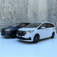 1:18 For Honda ODYSSEY Hybrid 2022 MPV Diecast Model Car Silver/White Toys Hobby Gifts Display Ornaments Collection