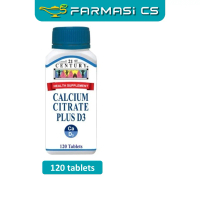 21st Century Calcium Citrate Plus D3 120 Tablets EXP:04/2028 [ Vitamin D3, Farmasi CS ]