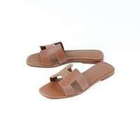 Sandal HERMES ORAN BROWN GOLD SANDAL 100% ORIGINAL 38