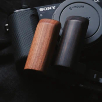 wooden L Type Bracket Tripod Quick Release Plate Base Grip Handle For sony ZV-E10 ZVE10 Digital Camera Arca-Swiss RSS tripod
