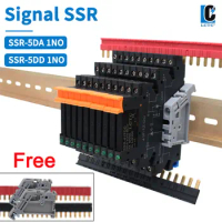 LCTC Din Rail SSR Slim Solid State Relay LED 6A DC Control AC Terminal Solid State Module DC Control DC