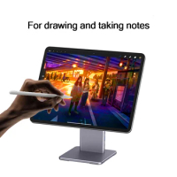 6 in 1 Hub Multifunctional Magnetic Stand for iPad Pro 12.9 inch 360 °Rotation 80°Tilt Card Reader 4K@60Hz HD 5Gps USB 60W PD