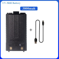 Baofeng UV-5RH Pro  Battery Type-C USB C Charging 3800MAH BL-5RH DC 7.4V UV-5RM UV-K5 Pro Max Rechar