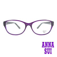 【ANNA SUI 安娜蘇】日系藤蔓鏡腳玫瑰造型光學眼鏡-透紫(AS557-750)
