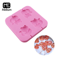 Lollipop Molds Chocolate Silicone Mold Foxes Shaped Candy Toffee Pastry Baking Accessories Cake Topp