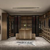 2024 Vermonhouzz Modular Luxury Open Walk in Closet Bedroom Wooden Wardrobe Design Pictures