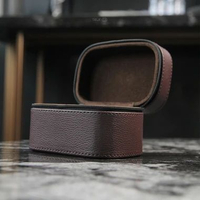 Watch Box Single Watch Storage Box Portable Watch Display Box Premium Quality 1 Slot Brown