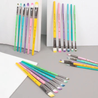 Watercolor Pen 6 Brush Set Macaron Color Nylon Brush Brush Gouache Acrylic Paint Oil Brush