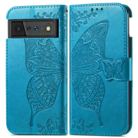 2023 Pixel6 A 7 Pro 8 5G Flip Case Wallet Butterfly Leather Book Shell for Google Pixel 6 Pro 5 a 7a 6a 5a 4a 4 xl Phone Cover F