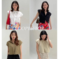 COOPER TOP - เสื้อเชิ้ตแขนปีก มีกระเป๋าหน้า (nita.bkk)