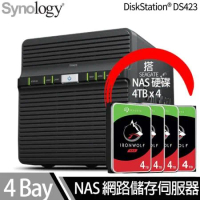 Synology群暉科技 DS423 NAS 搭 Seagate IronWolf 4TB NAS專用硬碟 x 4