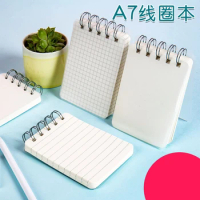 A7 Spiral Book Coil Notebook Lattice Line Blank Grid Paper Journal Diary Sketchbook for School Supplies Stationery Store new
