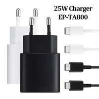 For Samsung Charger 25W Super Fast Charge Power Adapter For Galaxy S24 S23 S20 S21 S22 Plus Note20 Ultra 10 Z Flip Fold 5 4 3 2