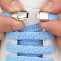 8MM 2023 No Tie Shoe Laces Press Lock Shoelaces Without Ties Elastic Laces Sneaker Kids Adult Widened Flat Shoelace for Shoes