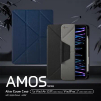 JTLEGEND 2022 iPad Pro 11吋 / Air 10.9 Amos相機快取折疊布紋皮套(有筆槽)