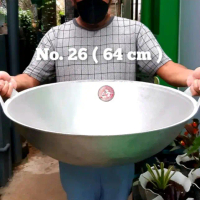 KATEL WAJAN KUALI PENGGORENGAN JUMBO BESAR ALUMUNIUM TEBAL NO. 26 (64cm)
