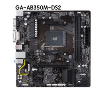 For Gigabyte GA-AB350M-DS2 Motherboard AB350M DS2 AM4 DDR4 Mainboard 100% Tested OK Fully Work Free Shipping