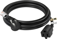 FIRMERST 15A Flat Plug Low Profile Extension Cord 6 Feet 14AWG White