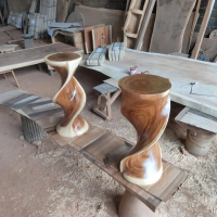 Stool kayu trembesi solid stool cafe kayu meh Chairs Mebel Furniture