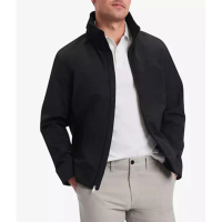【Tommy Hilfiger】2024男時尚高性能小高領黑色防水透氣外套-網(預購)