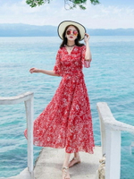 沙灘洋裝女夏泰國三亞海邊度假顯瘦超仙青海湖旅游波西米亞 【限時特惠】