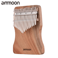 Ammoon 17-Key Thumb Piano Kalimba Camphorwood C Tone พร้อมกระเป๋าพกพาเพลงหนังสือดนตรี Scale สติกเกอร์ Tuning Hammer ดนตรีของขวัญ