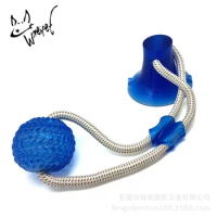 Dog suction cup ball interactive pull rope large and medium-sized dog tug of war tension vent pet toys