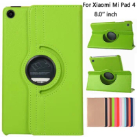 360 Degree Rotating Tablet Cover For Xiaomi MiPad 4 Mi Pad 4 Case Smart Flip Stand PU Case for Xiaomi MiPad 4 360 Stand Case 8''