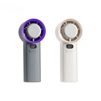 【FUNY】冰鎮渦輪手持風扇 超導製冷技術 100段無級渦輪強風 4000mAh 長效電力 夏日狂銷(附底座 可桌立)