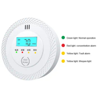 Carbon Monoxide Alarm Detector Battery Powered Smoke and Carbon Monoxide Detector Alarm LCD Display CO Detector for Home Depot