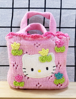 【震撼精品百貨】Hello Kitty 凱蒂貓~日本SANRIO三麗鷗KITTY針織迷你手提袋-鬱金香*11785