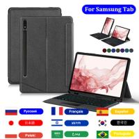 Detachable Keyboard Case For Samsung Tab S6 Lite,A8,S9 FE 10.9,For Galaxy Tab A9 Plus S7 S8 S9 11",S7 S8 S9 FE Plus 12.4'' Cover