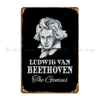Ludwig Van Beethoven Metal Plaque Poster Party Cinema Designs Club Painting Tin Sign Poster