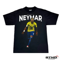 BTHD NEYMAR BRAZIL เสื้อยืดโอเวอร์ไซต์ คอฟิต ผู้ชายผู้หญิง ผ้านุ่มใส่สบาย คุณภาพสูง สไตล์สปอร์ต เท่ๆ