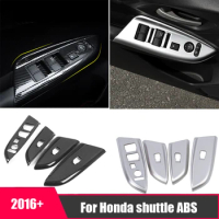 For Honda shuttle 2016-2019 ABS Matte/Carbon LHD Car Door Window glass Lift Control Switch Panel Cover Trim Accessories