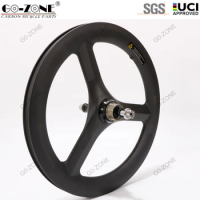 Carbon 3 spoke wheel Rim Brake 16” 349 Birdy Clincher 23mm Width 30mm Height Fold Bicycle Wheels