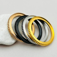 41mm Double Layer Gear Watch Case Bezel Gold Silver Black Fashion Steel Rings Fits Seiko SKX007 SKX009 SKX171 SRPD Watch Parts