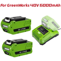 for GreenWorks 40V 6.0Ah 29472 Lithium Battery Replacement G-MAX Li-ion 29462 2901319 Power Tools 24282 24252 21332