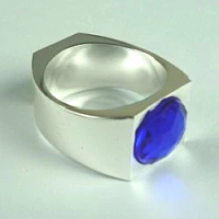High Quanlity Magnet Ring with Blue Stone Onyx Diamond(19mm/20mm/21mm), Metal Stage Magic/magic Props/as Seen on Tv