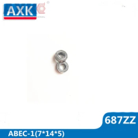AXK 687ZZ ABEC-1 (100PCS) 7x14x5MM Miniature Ball Bearings 618/7ZZ