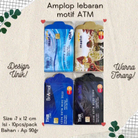 ( 1 PACK ) ISI 50 PCS AMPLOP LEBARAN ANGPAU SOUVENIR MOTIF ATM Angpao