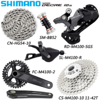 SHIMANO Deore M4100 2X10 Speed Derailleurs Groupset for MTB Bike CN-HG54 Chain CS-M4100 11-42T/46T Cassette Bicycle Parts